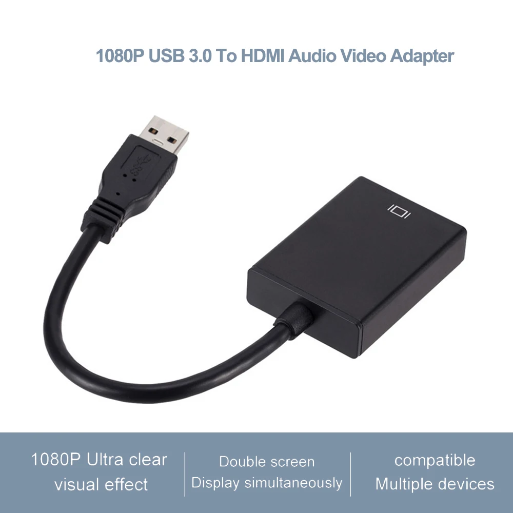 Адаптер HD 1080P USB 3 0 к HDMI внешняя видеокарта аудио видео конвертер кабель для Windows XP