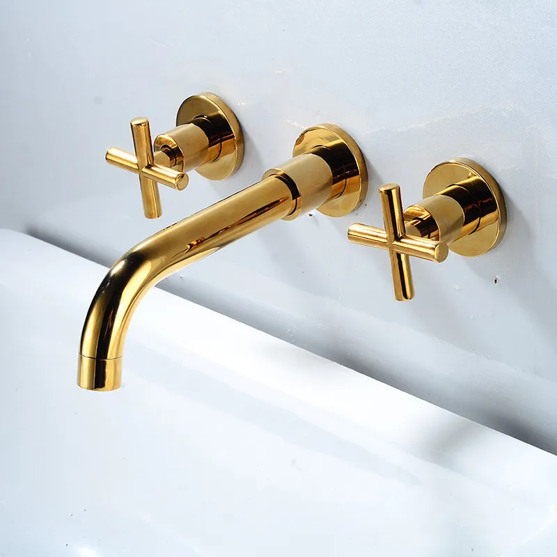 Copper Basin Double Cross Handle Faucet Wall Mount Bathroom Sink Faucet Hot Cold Hidden Tap In-Wall Accessories Concealed Faucet
Copper Basin Double Cross Handle Faucet Wall Mount Bathroom Sink Faucet Hot Cold Hidden Tap In-Wall Accessories Concealed Faucet
