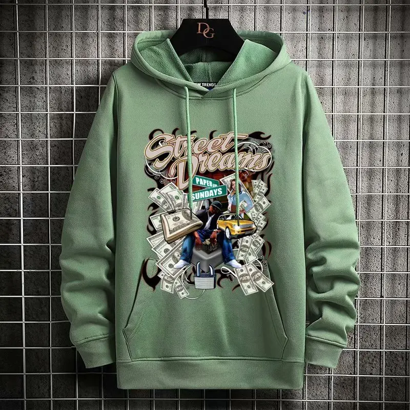 Korean Tide Brand Printed Plus Velvet Hooded Pullover Blouse Autumn and Winter Trend Loose All-match Sweater Men
Korean Tide Brand Printed Plus Velvet Hooded Pullover Blouse Autumn and Winter Trend Loose All-match Sweater Men