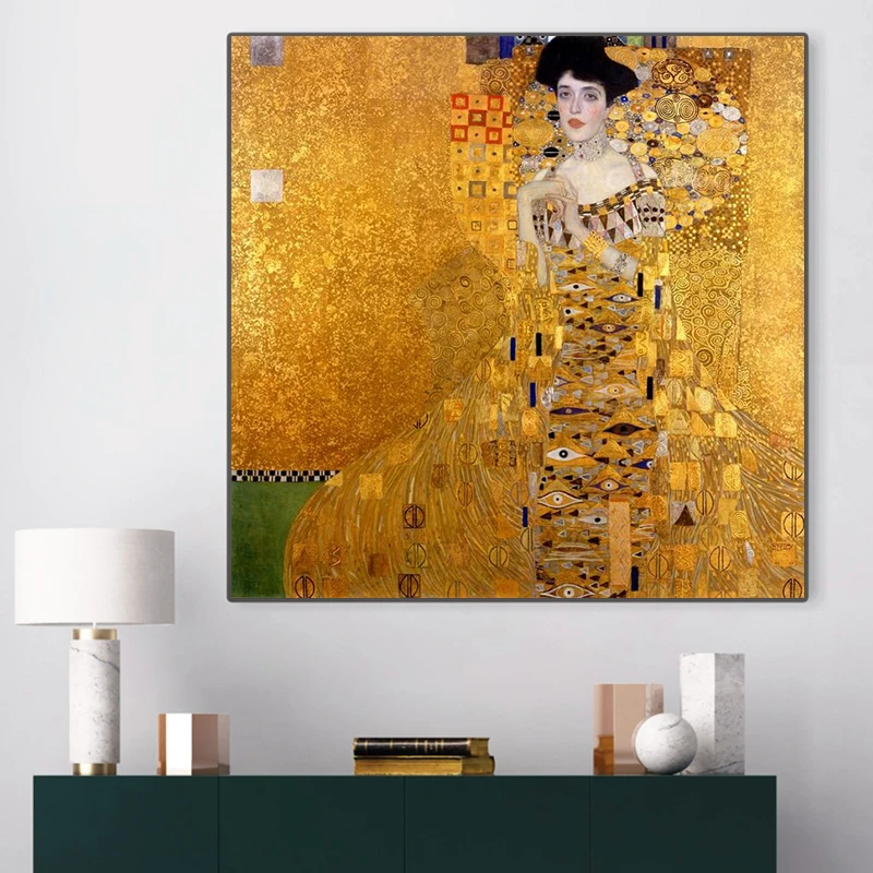 Portrait of Adele Bloch By Canvas Paintings on The Wall Art Gold Famous Art Posters and Prints Gustav Klimt Wall Pictures Decor
Portrait of Adele Bloch By Canvas Paintings on The Wall Art Gold Famous Art Posters and Prints Gustav Klimt Wall Pictures Decor