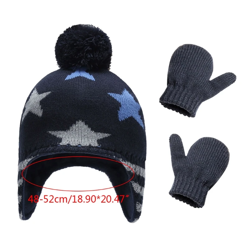 Baby Knit Hat Gloves Set Skiing Winter Cap Beanie with Warm Ear Flap Mitten Gift
Baby Knit Hat Gloves Set Skiing Winter Cap Beanie with Warm Ear Flap Mitten Gift