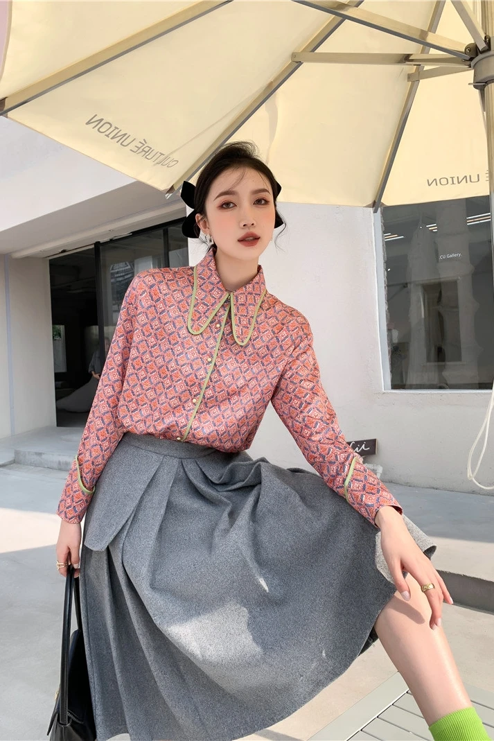 2021 Spring New Women's Chic All-Match Top Doll Collar Shirt Niche French Style Vintage Shirt Button Up Shirt
2021 Spring New Women's Chic All-Match Top Doll Collar Shirt Niche French Style Vintage Shirt Button Up Shirt