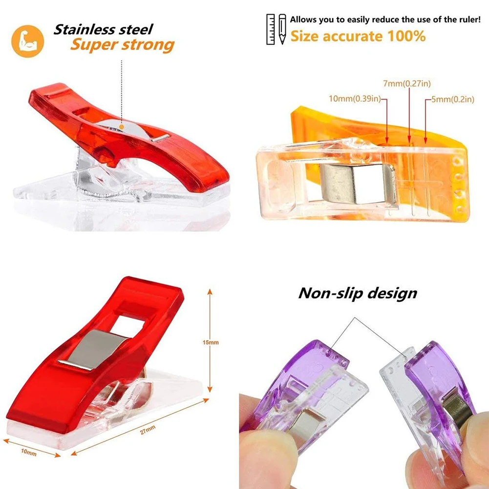 Mixed Colors Plastic Clips Fabric Clamps Patchwork Hemming Sewing Tools Household Plastic Clothespins 120pcs
Mixed Colors Plastic Clips Fabric Clamps Patchwork Hemming Sewing Tools Household Plastic Clothespins 120pcs