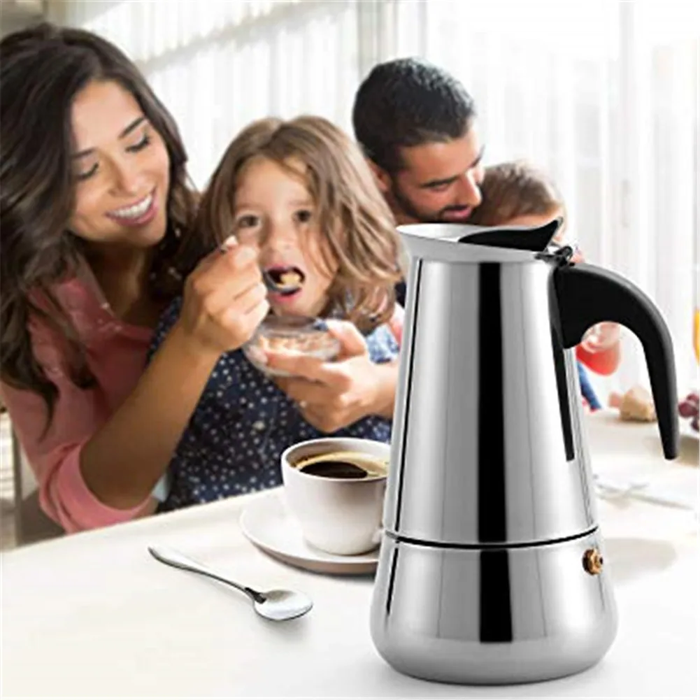 Stainless Steel Coffee Pot Mocha Espresso Latte Percolator Stove convenient Maker Pot Percolator Drink Tool Latte Stovetop
Stainless Steel Coffee Pot Mocha Espresso Latte Percolator Stove convenient Maker Pot Percolator Drink Tool Latte Stovetop