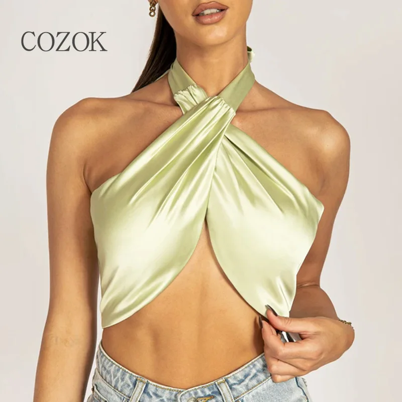 Bustier Crop top y2k top Solid Hollow Out Bow Short Tassel Bandage Backless Bright silk Folds Strap tops women
Bustier Crop top y2k top Solid Hollow Out Bow Short Tassel Bandage Backless Bright silk Folds Strap tops women