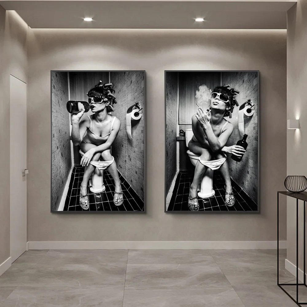 Sexy Girl Sits in a Toilet Nordic Canvas Art Posters And Prints Black And White Grils Canvas Paintings On the Wall Art Cuadro
Sexy Girl Sits in a Toilet Nordic Canvas Art Posters And Prints Black And White Grils Canvas Paintings On the Wall Art Cuadro