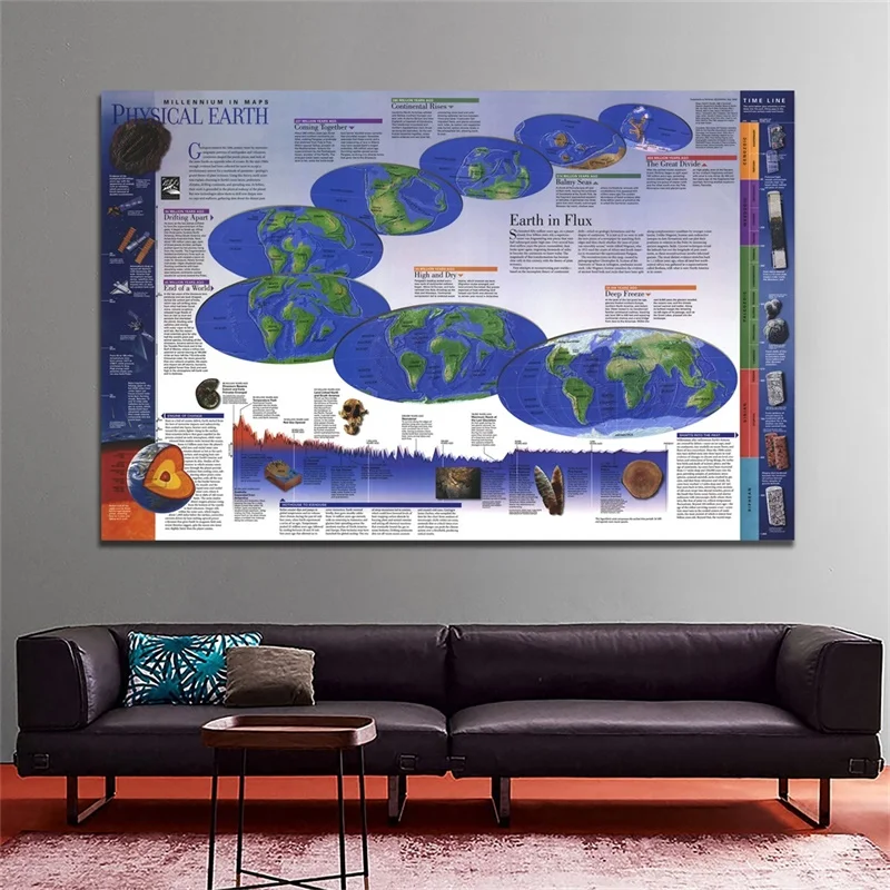 A1 The World Physical Map 1998 Foldable Political World Map Poster Wall Decoration for Home Office Culture and Travel Supplies
A1 The World Physical Map 1998 Foldable Political World Map Poster Wall Decoration for Home Office Culture and Travel Supplies