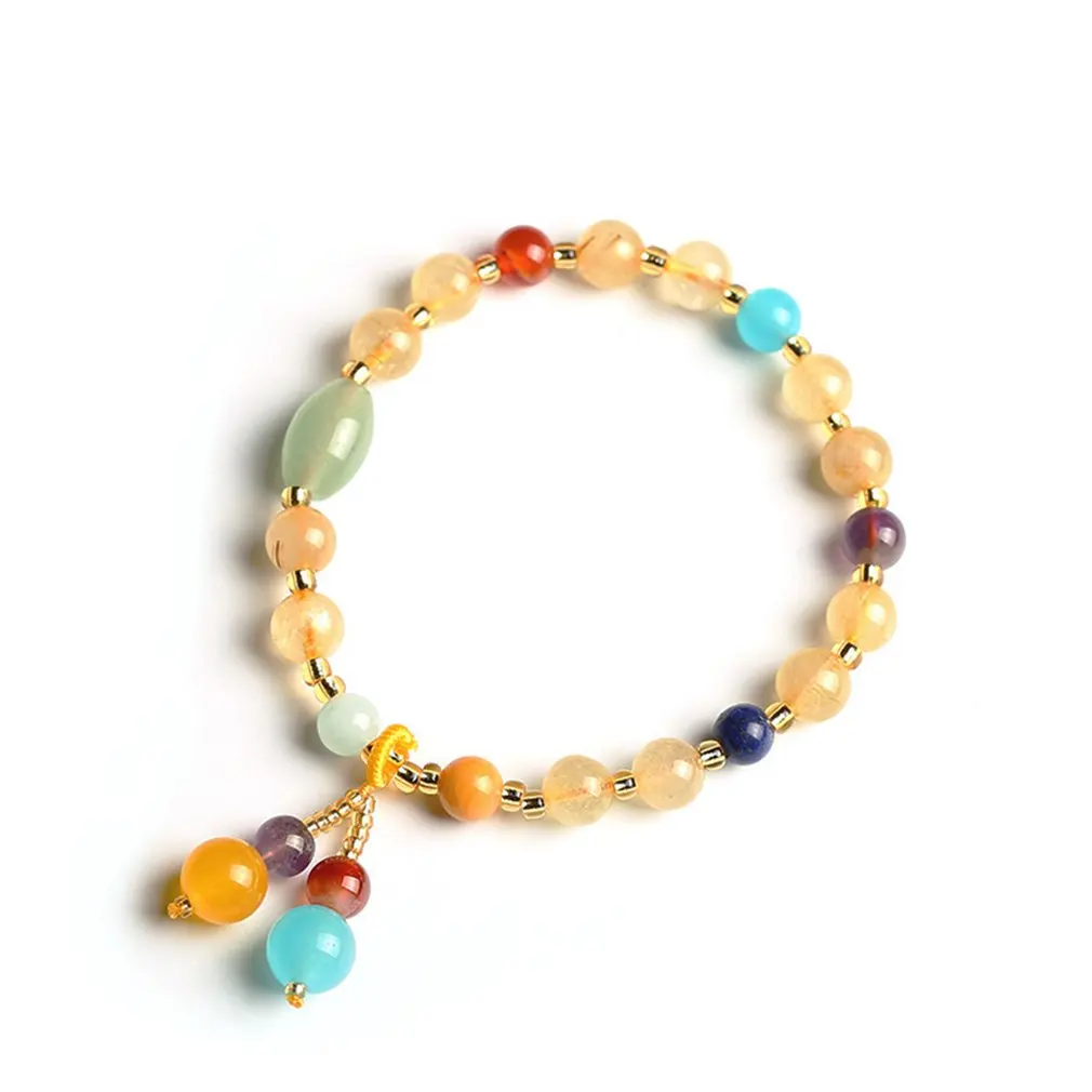 Natural Rutilated Quartz/Amazonite/Red Agate/Lapis Lazuli/Amethyst/Jade Crystal Beads Strand Bracelets Women Fine Jewelry YBR347
Natural Rutilated Quartz/Amazonite/Red Agate/Lapis Lazuli/Amethyst/Jade Crystal Beads Strand Bracelets Women Fine Jewelry YBR347