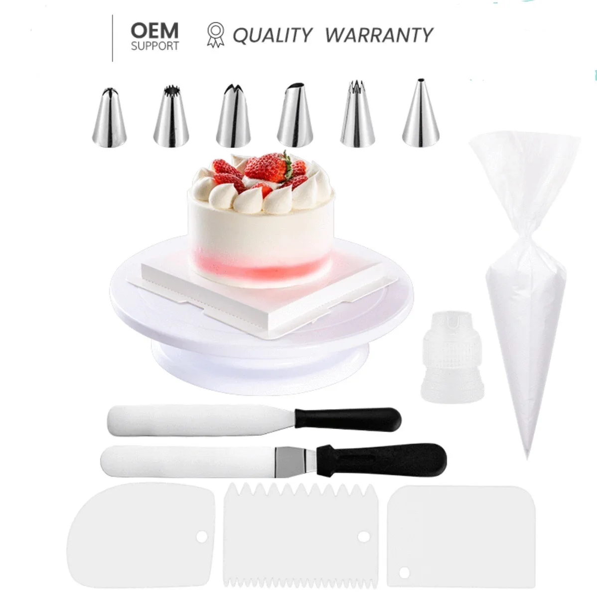 63Pcs/set Cake Decorating Tools Cake Turntable Decorating Kit Rotary Table Baking Tool Piping Nozzle Set Baking Supplies Sets
63Pcs/set Cake Decorating Tools Cake Turntable Decorating Kit Rotary Table Baking Tool Piping Nozzle Set Baking Supplies Sets
