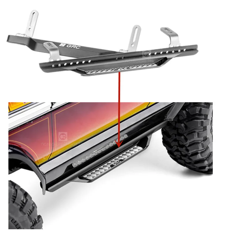 GRC Универсальная металлическая боковая педаль бампера для 1/10 Rc автомобиля Traxxas TRX