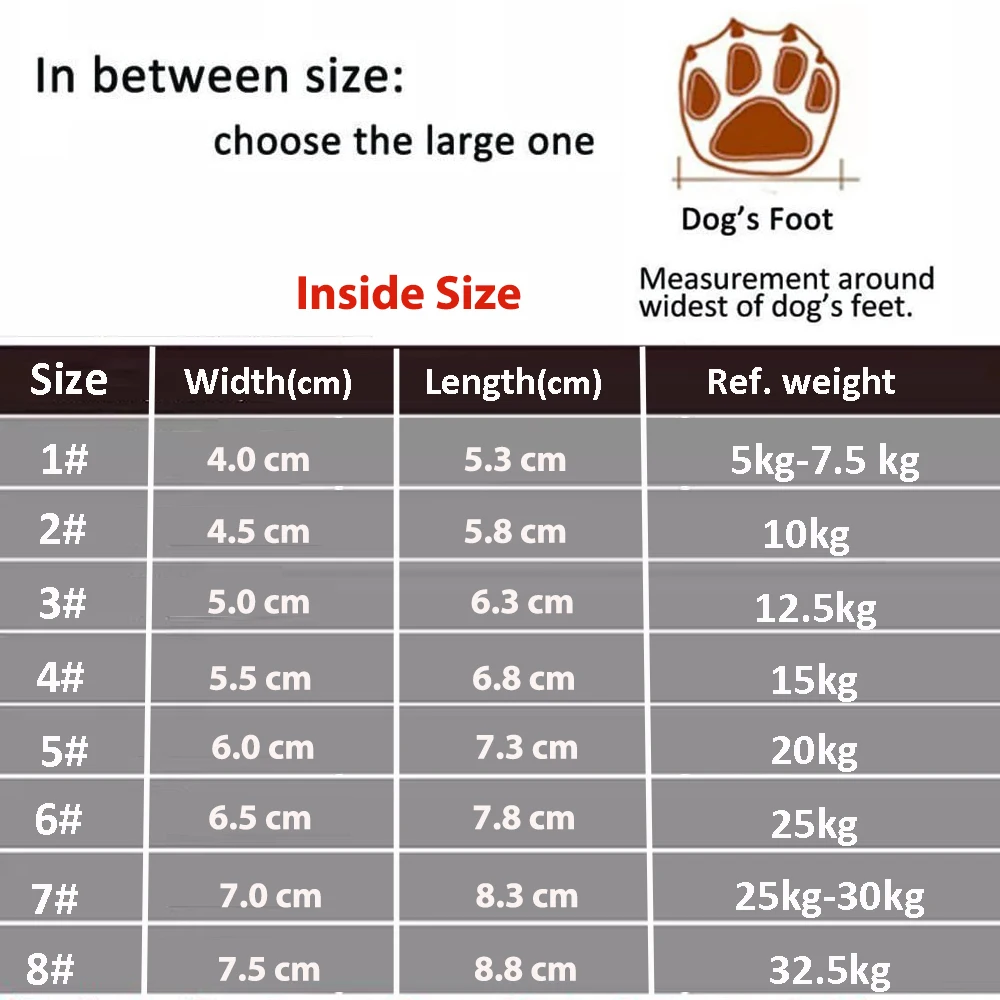 PVC Soles Waterproof Reflective Dog Boots Perfect for Small Medium Large Dog2021Dog Shoes For Sports Mountain Wearable For Pets 
PVC Soles Waterproof Reflective Dog Boots Perfect for Small Medium Large Dog2021Dog Shoes For Sports Mountain Wearable For Pets