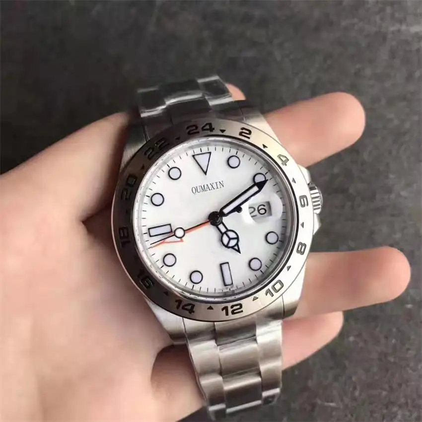 

42mm Men Automatic Mechanical GMT Sapphire Glass Waterproof Date Clock 904L Stainless Steel Diving Watch B226570 AAA