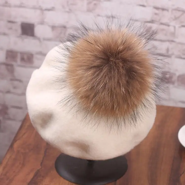 Autumn winter thickened wool beret women's fashion oversized raccoon fur ball painter cap children's hat parent-child beret
Autumn winter thickened wool beret women's fashion oversized raccoon fur ball painter cap children's hat parent-child beret