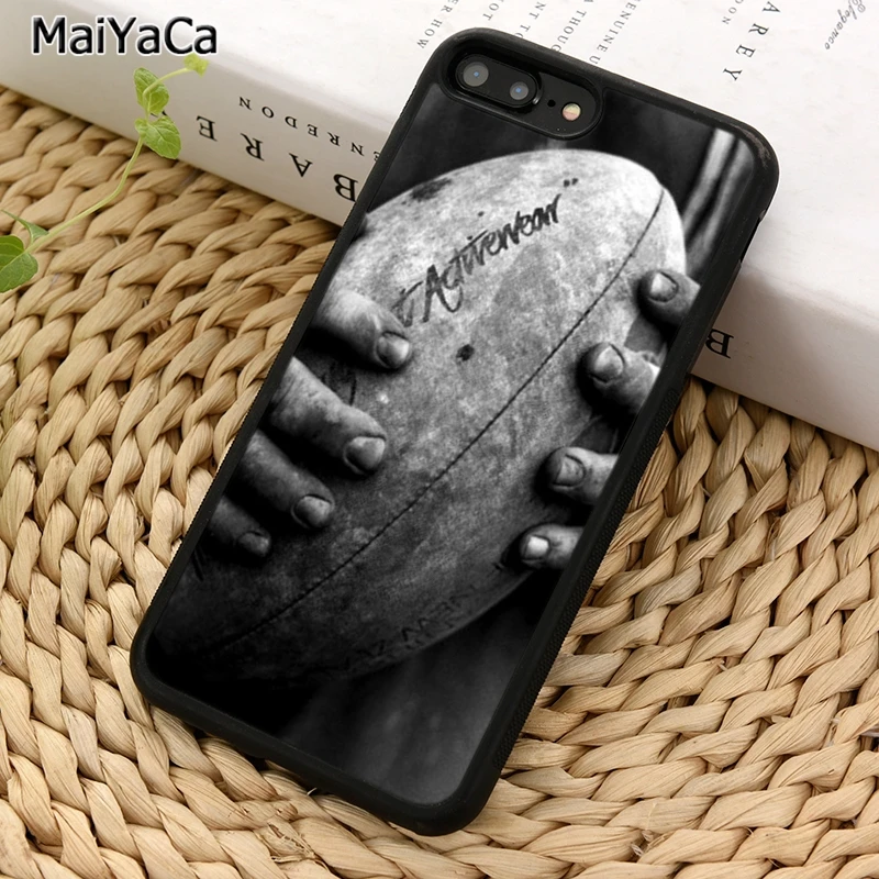 MaiYaCa регби мяч полный защитный чехол для телефона iPhone 5 6 S 7 8 plus 11 12 Pro X XR XS Max Samsung Galaxy