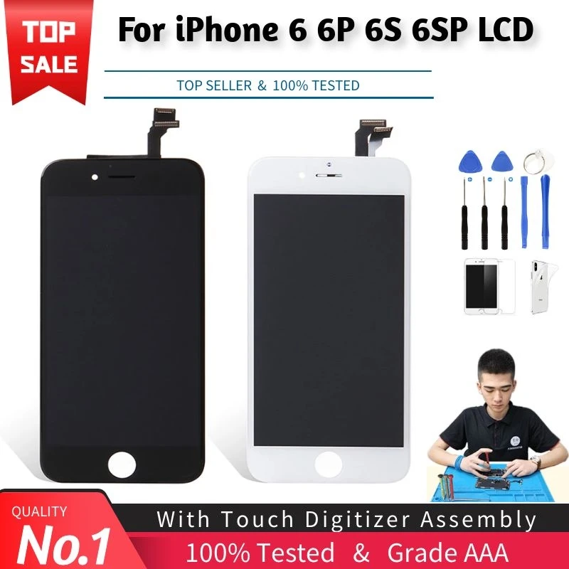 ЖК-экран качества AAA для iPhone 6 6S Plus 6P 6SP, сенсорный 3D дигитайзер в сборе, без битых пикселей + закаленное стекло + Инструменты + ТПУ
ЖК-экран качества AAA для iPhone 6 6S Plus 6P 6SP, сенсорный 3D дигитайзер в сборе, без битых пикселей + закаленное стекло + Инструменты + ТПУ