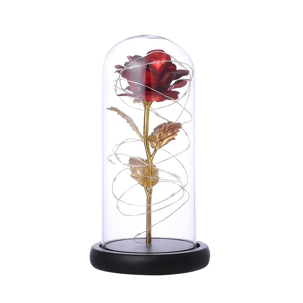 Gold Foil Roses With Lamp Glass Cover Romantic Imitation Rose Night Light Ornaments Valentine's Day Gift Home Decoration
Gold Foil Roses With Lamp Glass Cover Romantic Imitation Rose Night Light Ornaments Valentine's Day Gift Home Decoration