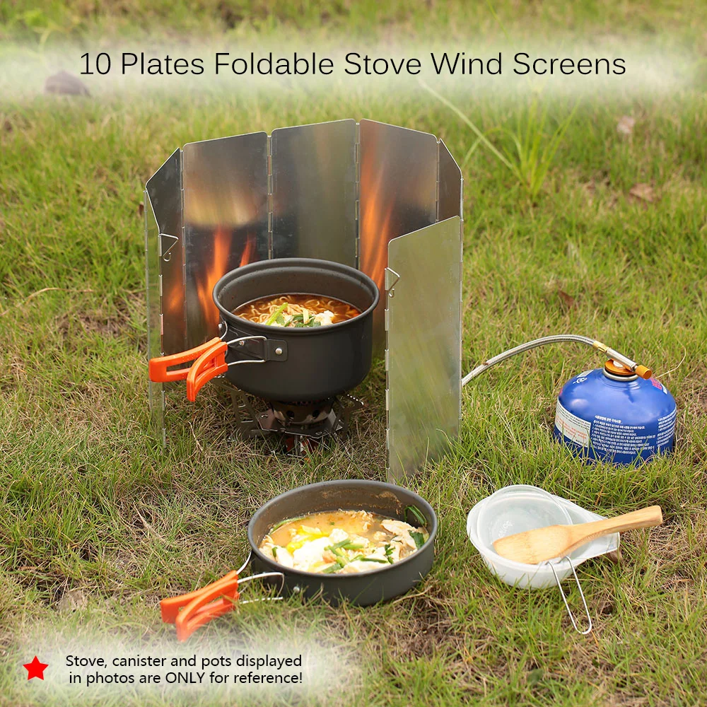 10 Plates Foldable Windscreen Stove Windshield for Outdoor Camping Stoves Gas Stove Wind Shield Screens Windshield
10 Plates Foldable Windscreen Stove Windshield for Outdoor Camping Stoves Gas Stove Wind Shield Screens Windshield