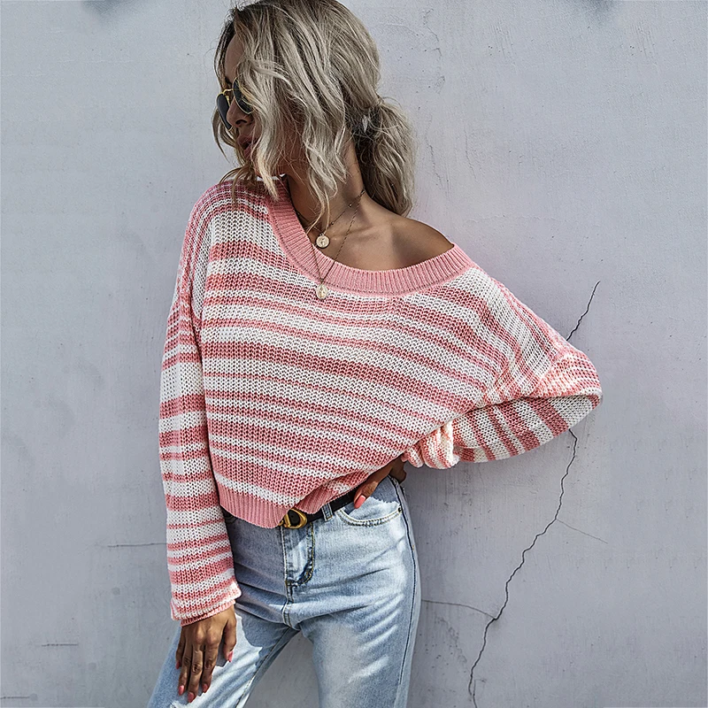 Long Sleeve Knitted Soft Sweater Women O Neck Autumn Winter Stripred Warm Pullovers Basic Stretch Jumpers 2021 New
Long Sleeve Knitted Soft Sweater Women O Neck Autumn Winter Stripred Warm Pullovers Basic Stretch Jumpers 2021 New