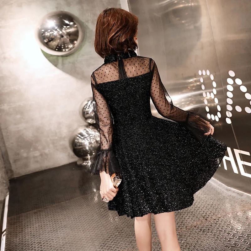 Sweet Hollw Out Butterfly Sleeve Women Mini Dresses Sexy Turn-down Collar A-Line Skirt Elegant Satin Gown Evening Party Dress
Sweet Hollw Out Butterfly Sleeve Women Mini Dresses Sexy Turn-down Collar A-Line Skirt Elegant Satin Gown Evening Party Dress