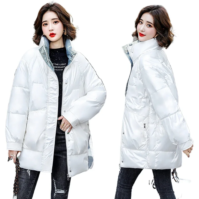Lingwave 2021 Glossy Cotton Padded Jacket Women Long Outwear Loose Thick All-Match Stand Collar Warm Winter Female Parka Coat
Lingwave 2021 Glossy Cotton Padded Jacket Women Long Outwear Loose Thick All-Match Stand Collar Warm Winter Female Parka Coat