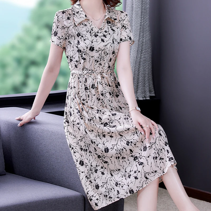 2021 Vintage Casual Print Satin Midi Dress Summer Elegant M-4XL Plus Size Mulberry Silk Beach Dress Women Slim Party Vestidos
2021 Vintage Casual Print Satin Midi Dress Summer Elegant M-4XL Plus Size Mulberry Silk Beach Dress Women Slim Party Vestidos