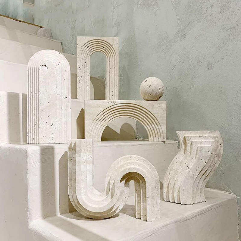 Modern Geometric Trapezoidal Arched Yellow Hole Marble Sculpture Decor Twisted Art Living Room House Sales Office Accessories 
Modern Geometric Trapezoidal Arched Yellow Hole Marble Sculpture Decor Twisted Art Living Room House Sales Office Accessories