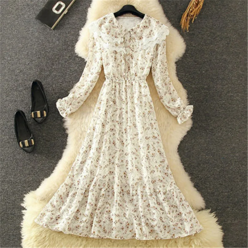 Doll Collar Dress 2022 Spring Autumn Dress Women's Clothing New Style Chiffon Floral Fairy Dress m219
Doll Collar Dress 2022 Spring Autumn Dress Women's Clothing New Style Chiffon Floral Fairy Dress m219