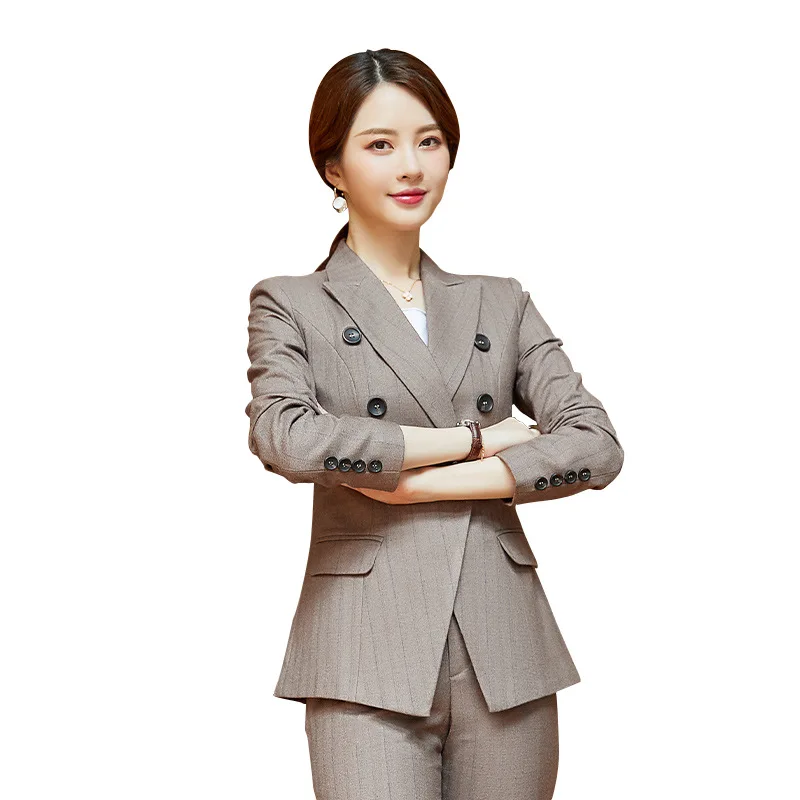 Professional Suit Double Breasted Suit Women's Korean-Style Two-Piece Set White-Collar Long-Sleeve Retro Suit S-4xl
Professional Suit Double Breasted Suit Women's Korean-Style Two-Piece Set White-Collar Long-Sleeve Retro Suit S-4xl