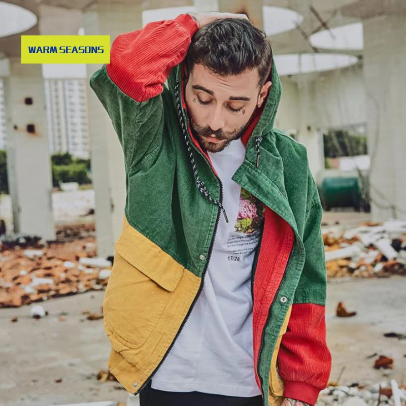 Hip Hop Hoodie Loose Jacket Men Winter Corduroy Jacket Harajuku Red Patchwork Autumn Hooded Bomber Jacket Coat Reggae Jamaica
Hip Hop Hoodie Loose Jacket Men Winter Corduroy Jacket Harajuku Red Patchwork Autumn Hooded Bomber Jacket Coat Reggae Jamaica