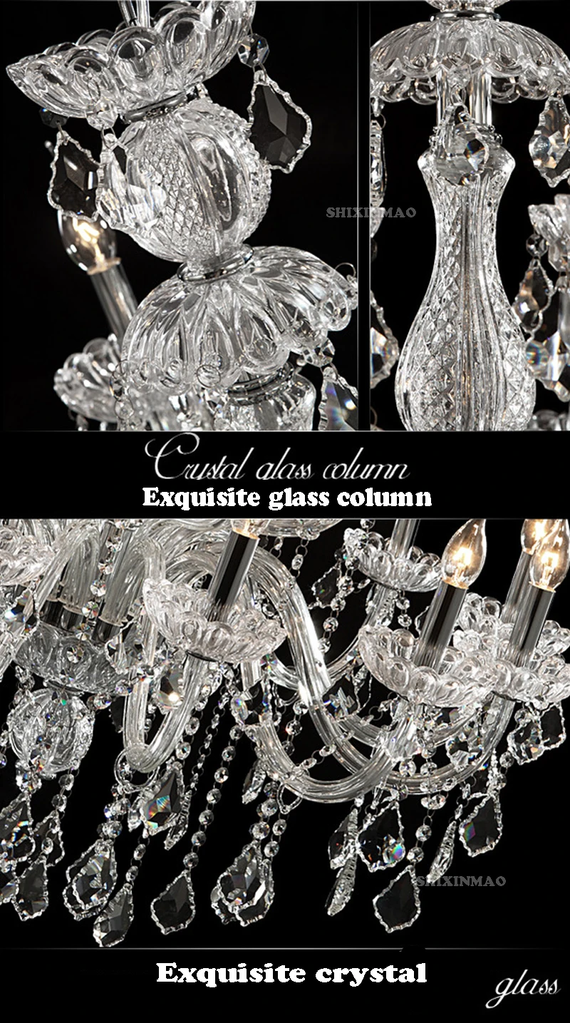 Crystal Clear 6/8/10/12/15/18ARMS Chandelier Home living room bedroom study lighting Hotel restaurant cafe Lighting Fixtures
Crystal Clear 6/8/10/12/15/18ARMS Chandelier Home living room bedroom study lighting Hotel restaurant cafe Lighting Fixtures