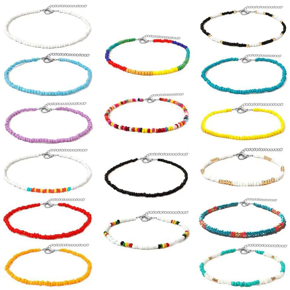 Simple Bohemian Seed Beads Strand Necklace Women String Beaded Short Choker Necklace Jewelry Chokers Necklace Gift
Simple Bohemian Seed Beads Strand Necklace Women String Beaded Short Choker Necklace Jewelry Chokers Necklace Gift