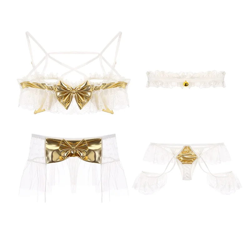 Women's Sexy lingerie suit hollow out Role-Playing student uniform Gauze Garter Belt Set seduction Exotic Apparel (No stockings)
Women's Sexy lingerie suit hollow out Role-Playing student uniform Gauze Garter Belt Set seduction Exotic Apparel (No stockings)