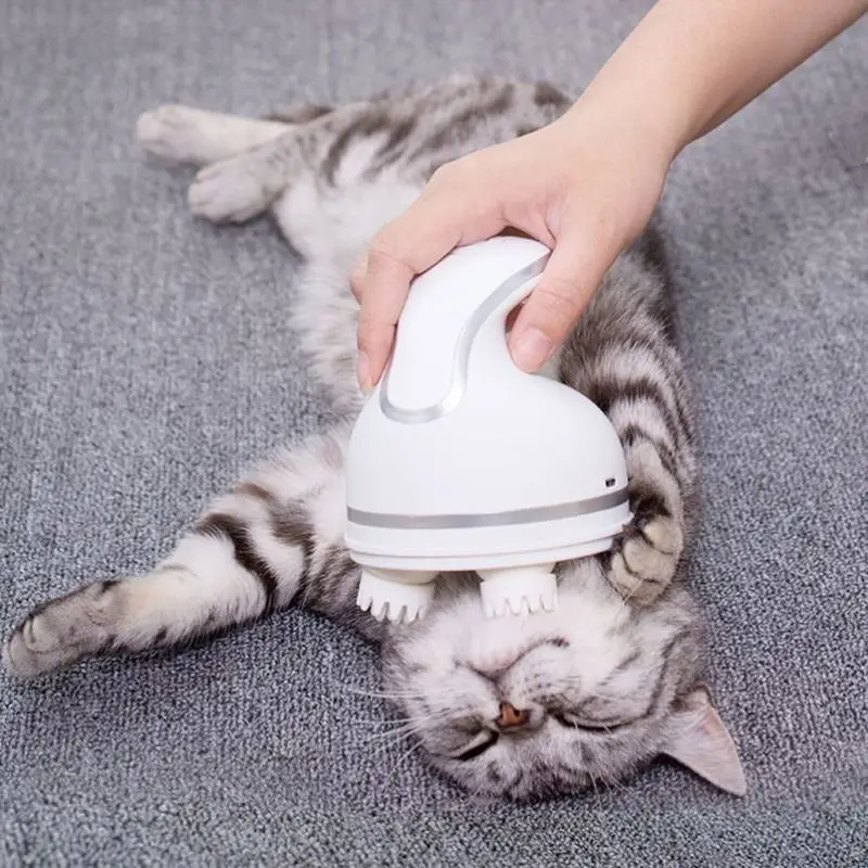 Массажер Электрический вибрирующий для кошек и собак устройство массажа головы