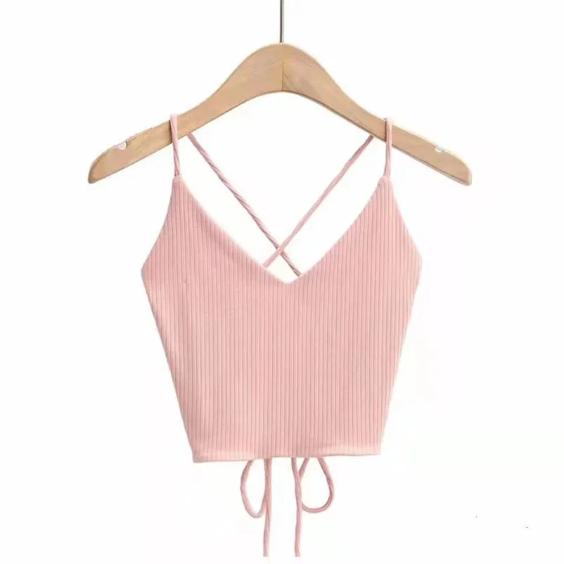 2021 new women's sexy beautiful back underwear intimate cross tie rope bra knitted bottoming top high waist camisole
2021 new women's sexy beautiful back underwear intimate cross tie rope bra knitted bottoming top high waist camisole