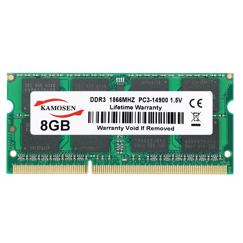 Фото Оперативная память DDR3 2 ГБ 4 8 8500 МГц 1333 1600 1866 для ноутбука 240-pin без коррекции ошибок