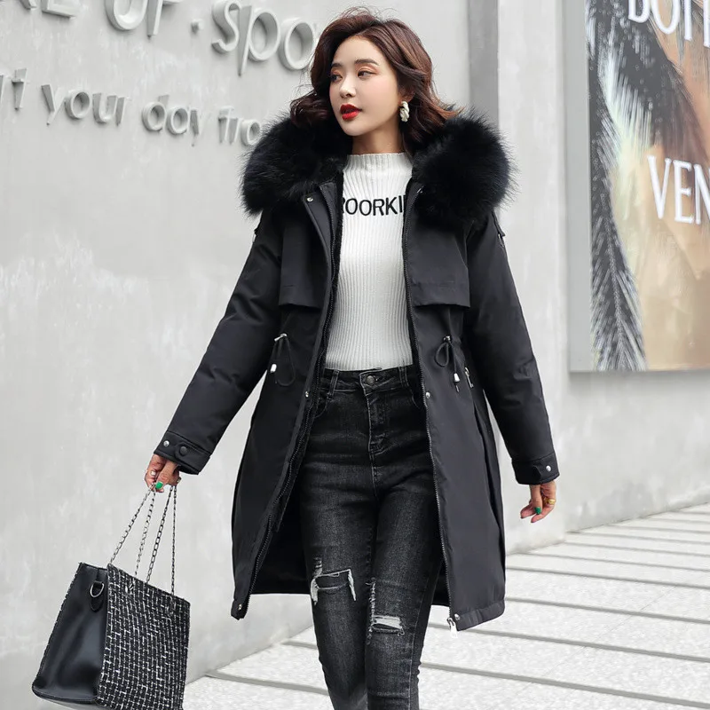Women's Winter Hooded Fur Collar Coat Warm Long Coat Fashion New Ladies Parka Coat Fur Lining Warm Parker Coat
Women's Winter Hooded Fur Collar Coat Warm Long Coat Fashion New Ladies Parka Coat Fur Lining Warm Parker Coat