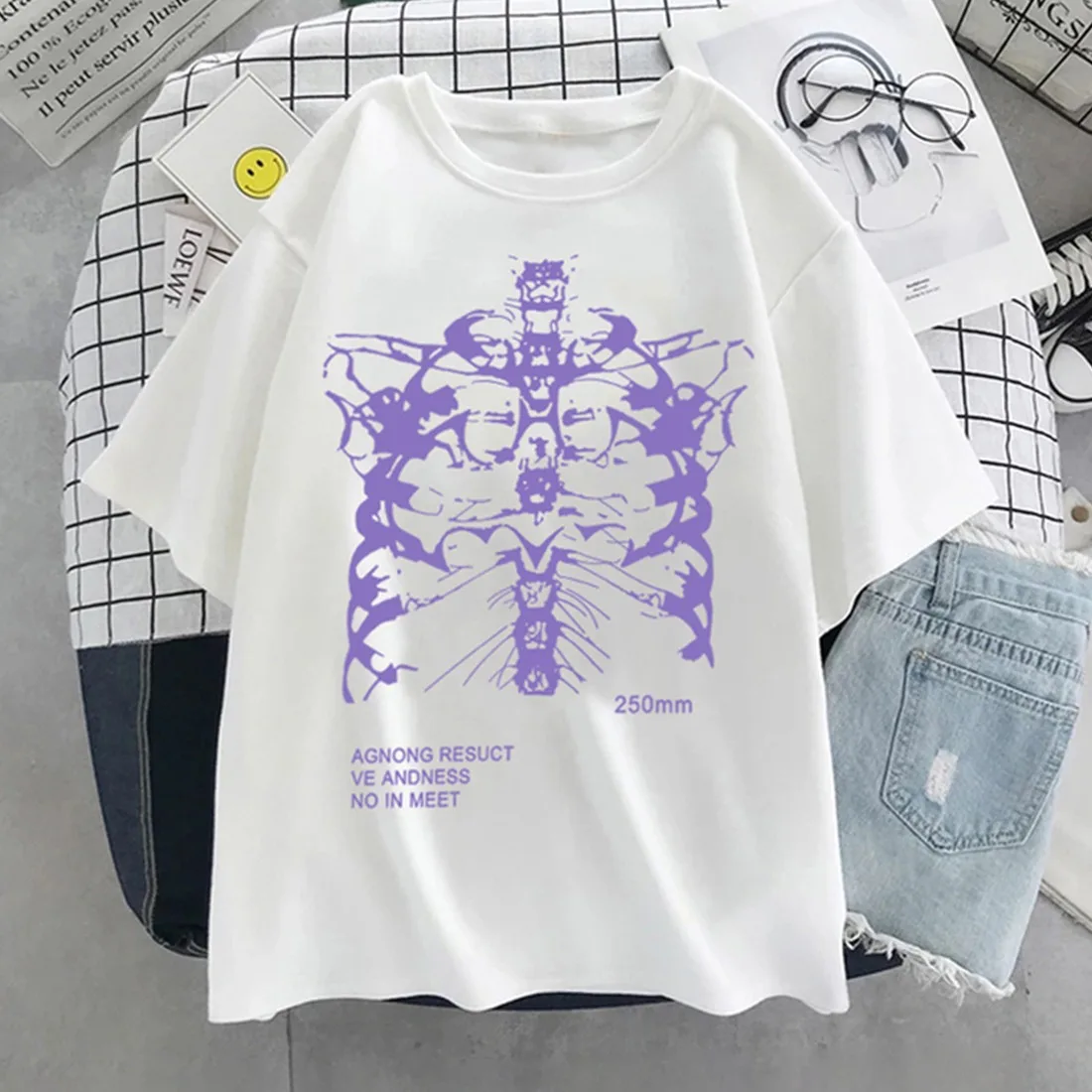 Hip Hop Summer Short Sleeve Streetwear T-shirt Skeleton Print vintage clothes tshirt shirt diary Punk shirt Oversized album top
Hip Hop Summer Short Sleeve Streetwear T-shirt Skeleton Print vintage clothes tshirt shirt diary Punk shirt Oversized album top