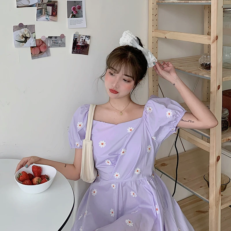 Japanese Sweet Kawaii Women Dress 2020 Summer Cute Soft Girly Square Collar Puff Sleeve Floral Printed Robe Maxi Dress Vestidos
Japanese Sweet Kawaii Women Dress 2020 Summer Cute Soft Girly Square Collar Puff Sleeve Floral Printed Robe Maxi Dress Vestidos