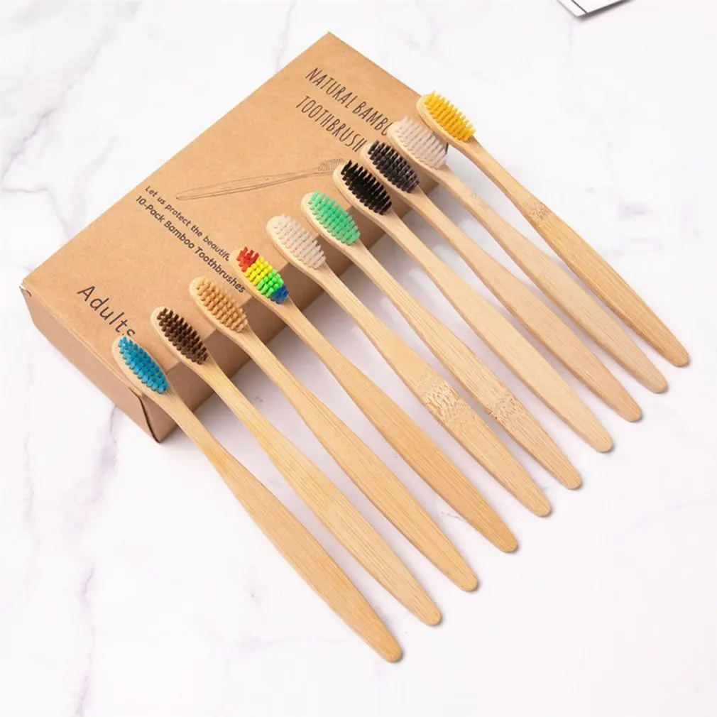 New 10pcs Bamboo Charcoal Toothbrush Wooden Toothbrush Soft Bristle Toothbrush for Adults Oral Care Tooth Brush
New 10pcs Bamboo Charcoal Toothbrush Wooden Toothbrush Soft Bristle Toothbrush for Adults Oral Care Tooth Brush