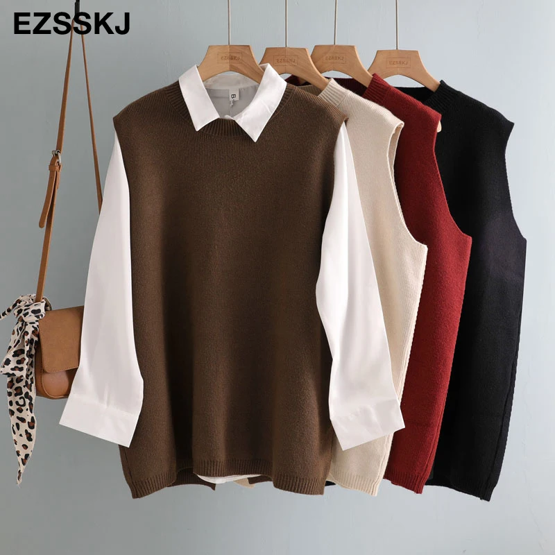 Свитер женский в стиле оверсайз, утепленный жилет без рукавов, теплые свитера, пуловеры, с круглым вырезом, свободный, Осень-зима
Свитер женский в стиле оверсайз, утепленный жилет без рукавов, теплые свитера, пуловеры, с круглым вырезом, свободный, Осень-зима