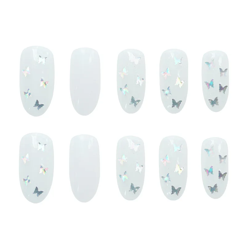 24pcs Silver Butterfly Fake Nails Full cover Fake Nails Glue DIY Manicure Nail Art Tools
24pcs Silver Butterfly Fake Nails Full cover Fake Nails Glue DIY Manicure Nail Art Tools