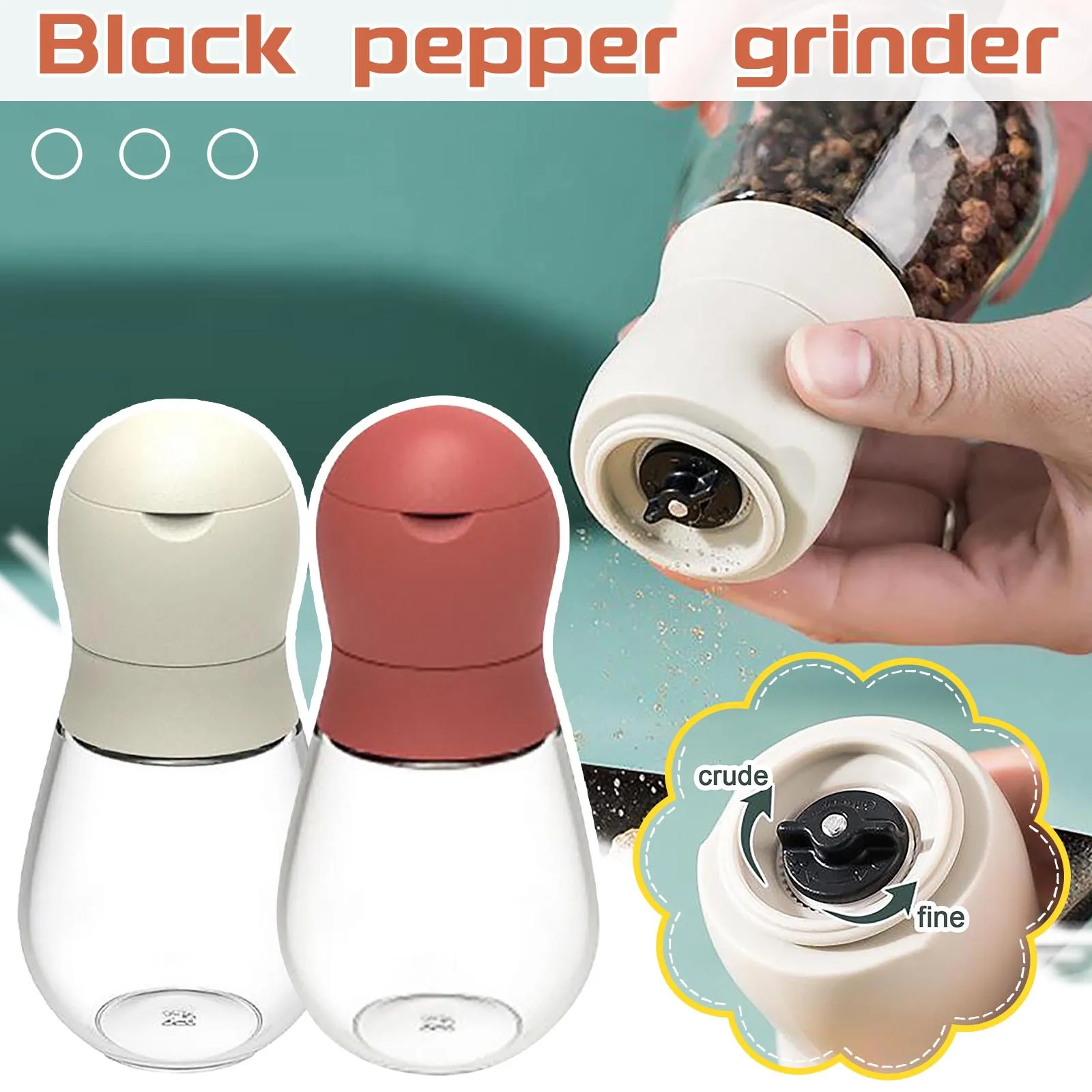 1pcs Manual Salt and Pepper Grinder Glass Pepper Shaker Automatic Gravity Herb Spice Grinder Adjustable Roughness Kitchen Gadget
1pcs Manual Salt and Pepper Grinder Glass Pepper Shaker Automatic Gravity Herb Spice Grinder Adjustable Roughness Kitchen Gadget