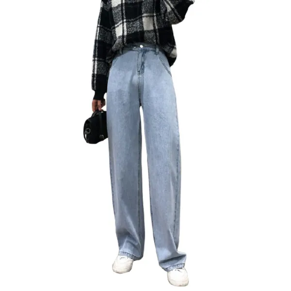 Summer 2020 New Denim Wide-leg Pants Women's High Waist Slack Pants Thin Material Soft Xuanya Loose Straight Pants
Summer 2020 New Denim Wide-leg Pants Women's High Waist Slack Pants Thin Material Soft Xuanya Loose Straight Pants