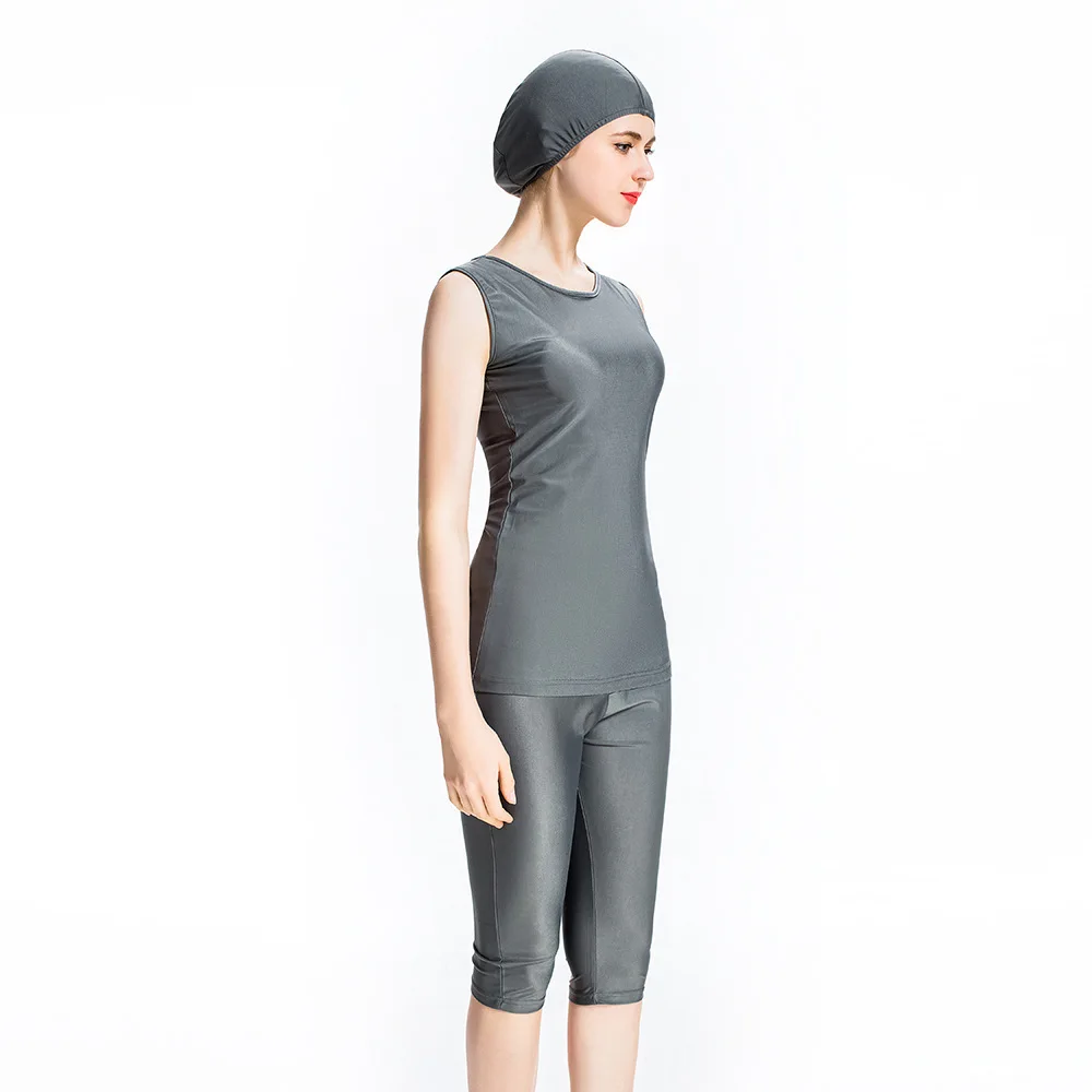2021 Foreign Trade Muslim Conservative Women's Swimsuit Solid Color Vest with Belt Cap Set of Three Middle East Beach Clothes
2021 Foreign Trade Muslim Conservative Women's Swimsuit Solid Color Vest with Belt Cap Set of Three Middle East Beach Clothes