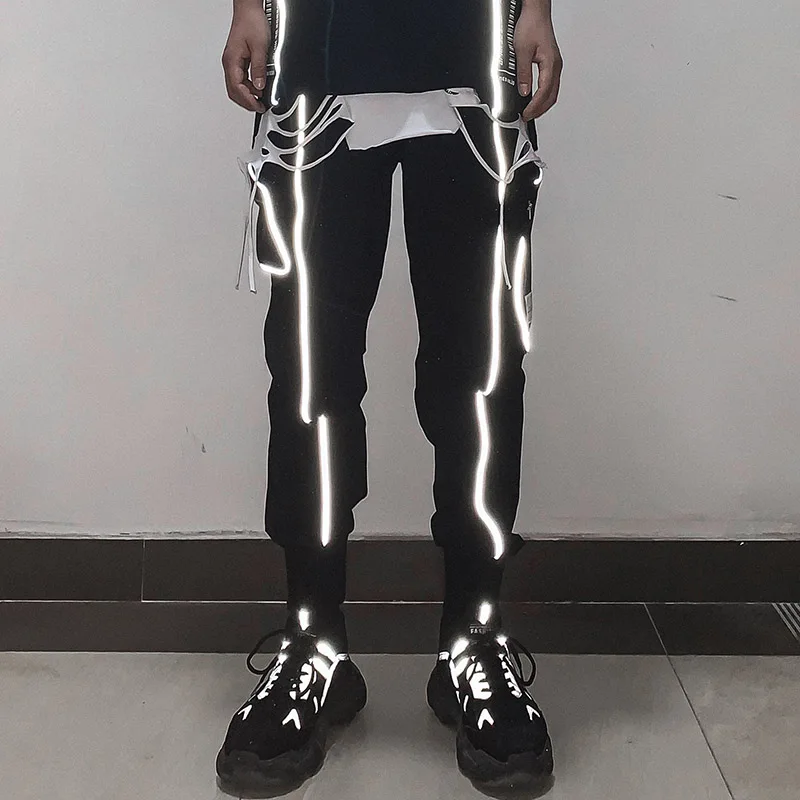 Technology clothing men's casual sweatpants jogger multi-pocketFunctional Cargo pants reflective Harajuku hip-hop pants punk
Technology clothing men's casual sweatpants jogger multi-pocketFunctional Cargo pants reflective Harajuku hip-hop pants punk