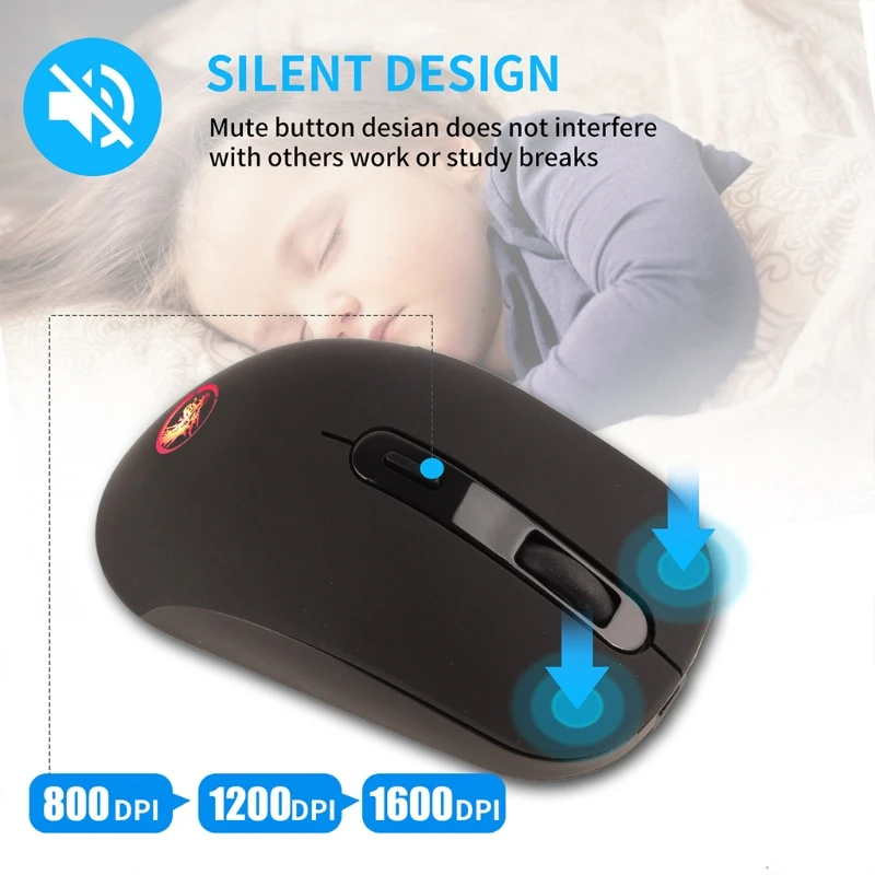 K92F Bluetooth Computer Mouse Wireless Ergonomic Silent Mouse with 3 Adjustable DPI & USB Receiver Comfortable Mouse for PC
K92F Bluetooth Computer Mouse Wireless Ergonomic Silent Mouse with 3 Adjustable DPI & USB Receiver Comfortable Mouse for PC