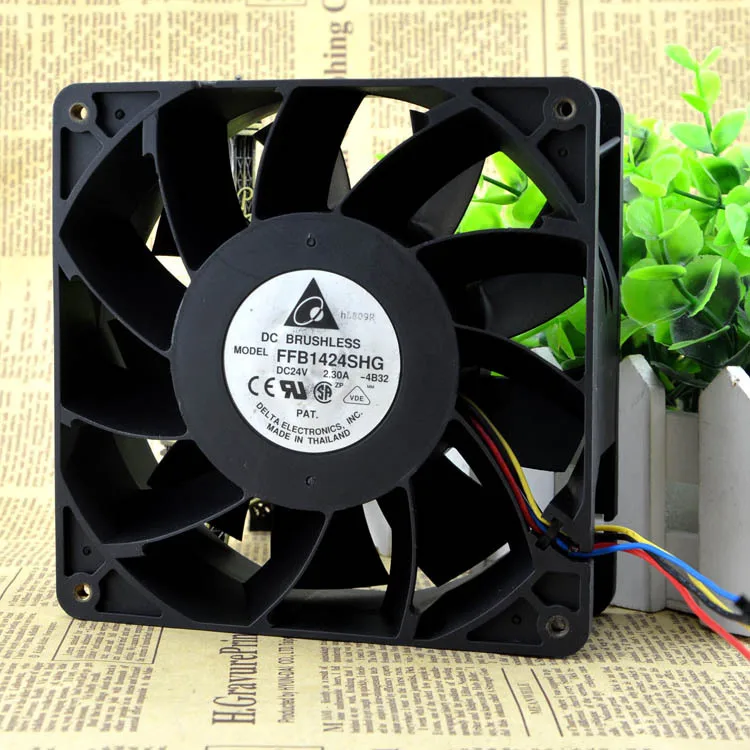 Для Delta 14 см 24V 2.30A FFB1424SHG высокое качество 4 провод PWM Температура контролируемых
