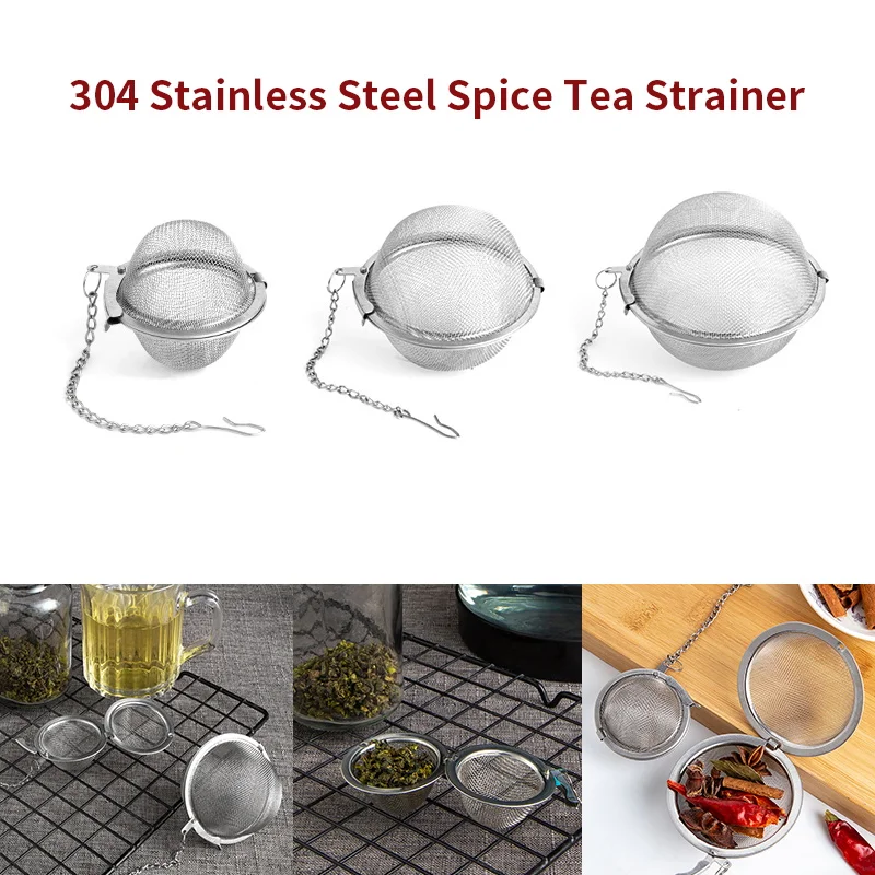 Reusable 3 Sizes Stainless Steel Tea Infuser Sphere Locking Spice Tea Ball Strainer Mesh Coffee Filter Kitchen Teaware Gadgets
Reusable 3 Sizes Stainless Steel Tea Infuser Sphere Locking Spice Tea Ball Strainer Mesh Coffee Filter Kitchen Teaware Gadgets