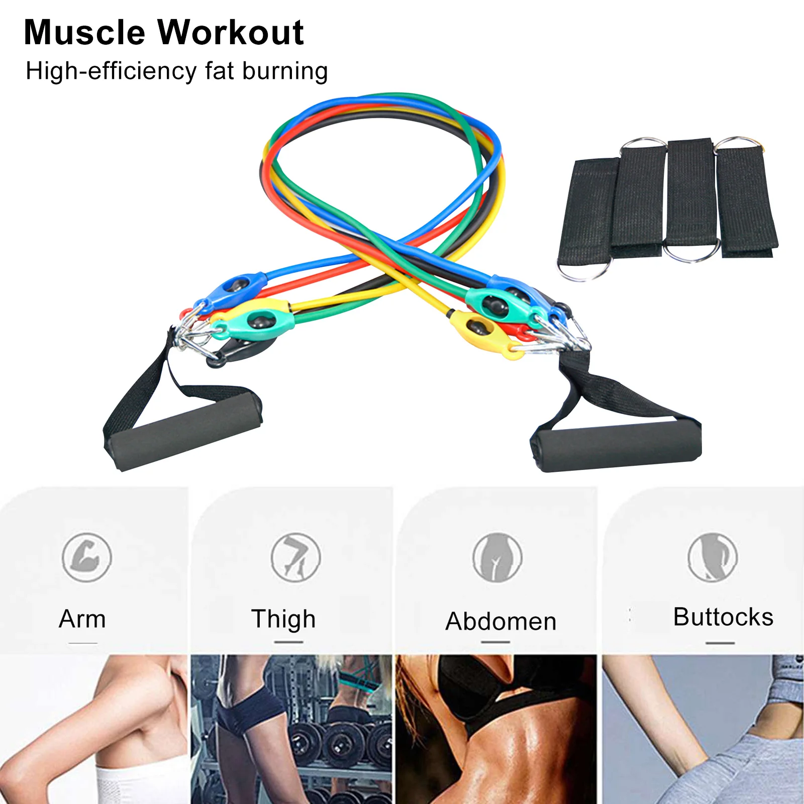 Resistance Bands Set Exercise Bands with Door Anchor Handles Workout Bands Yoga Pull Rope Fitness Tube Band Strength Training
Resistance Bands Set Exercise Bands with Door Anchor Handles Workout Bands Yoga Pull Rope Fitness Tube Band Strength Training