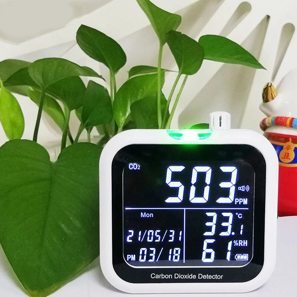 Multifunctional CO2 Temperature Humidity Monitoring Device Digital Display Household Air Quality Detector Time Display Function
Multifunctional CO2 Temperature Humidity Monitoring Device Digital Display Household Air Quality Detector Time Display Function